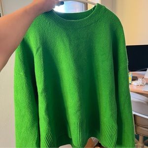 Bright Green Boxy Other Stories Sweater